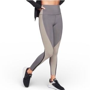 ATHLETA COLORBLOCK SPAR 7/8 TIGHT GRAY LEGGINGS S